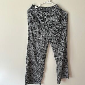 Old Navy Black and White Wide Leg Pants